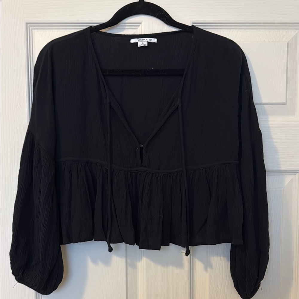 Black Flowy Top